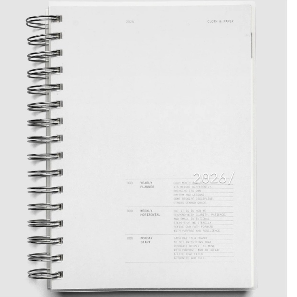 Cloth & Paper 2026 Planner from November Intention Box